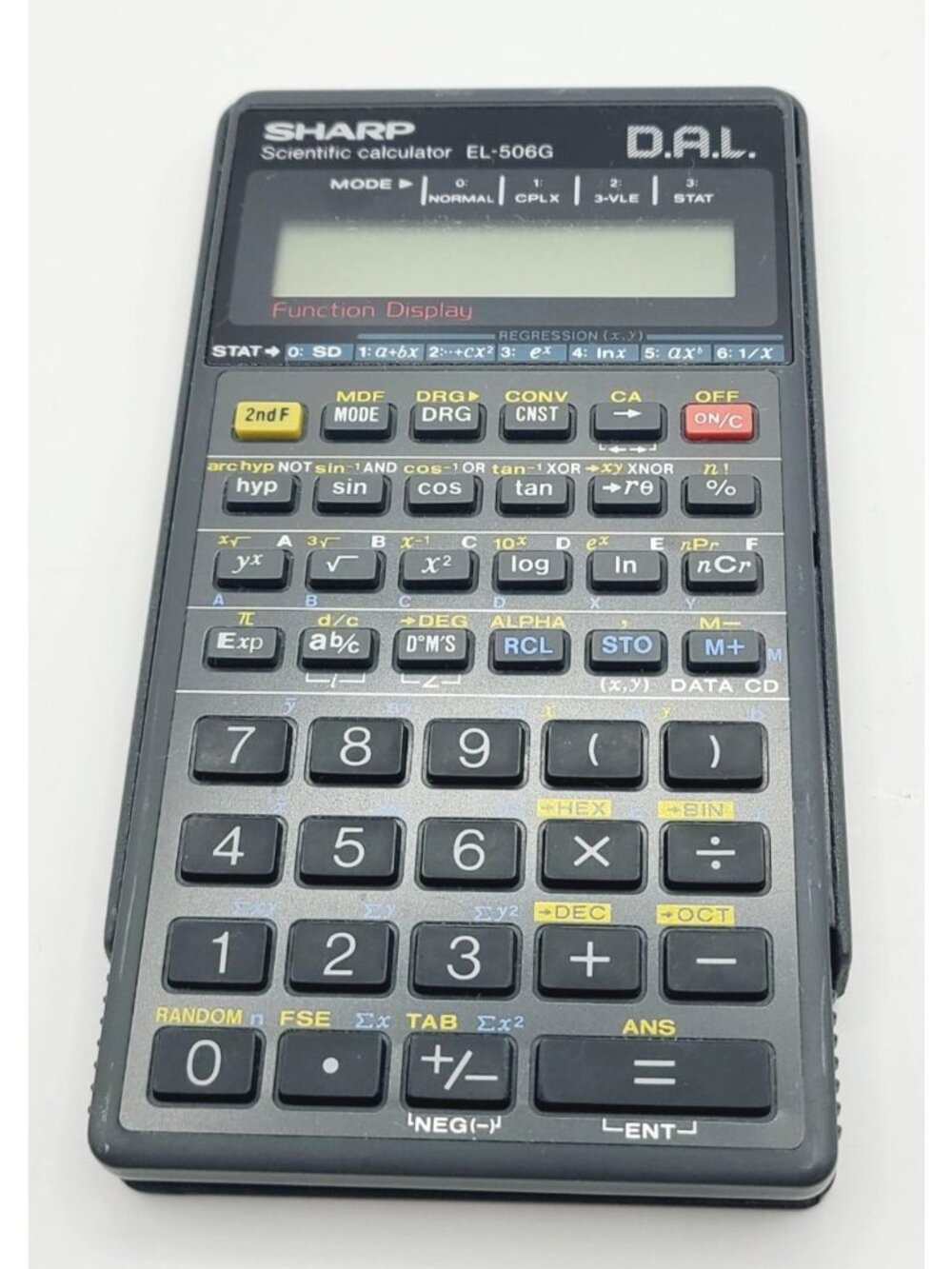 Sharp Scientific Calculator EL-506G D.A.L. With Slide-On Hard Case